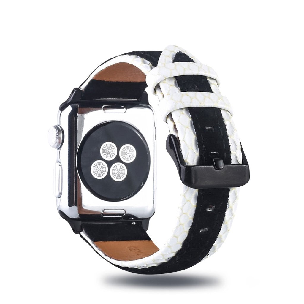 Fed Apple Watch Series 4 44mm Ægte læder Rem - Flerfarvet#serie_3