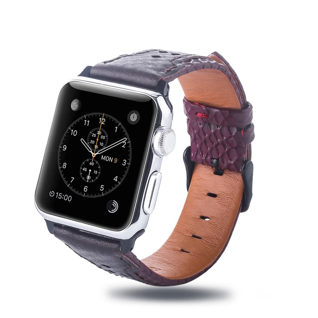 Rigtigt elegant Apple Watch Series 4 44mm Ægte læder Rem - Flerfarvet#serie_4