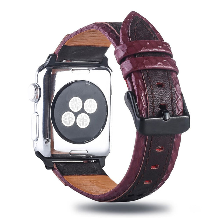Rigtigt elegant Apple Watch Series 4 44mm Ægte læder Rem - Flerfarvet#serie_4