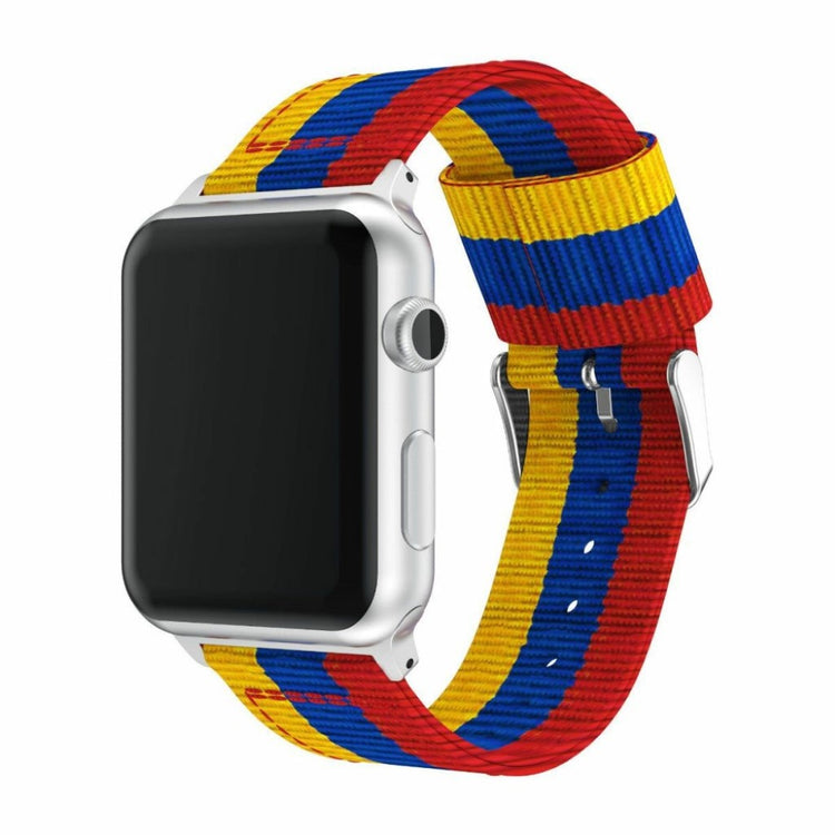 Vildt fint Apple Watch Series 4 44mm Nylon Rem - Flerfarvet#serie_3