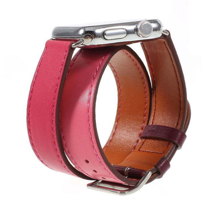 Helt vildt rart Apple Watch Series 4 44mm Ægte læder Rem - Pink#serie_1