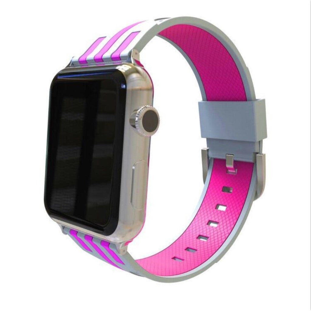 Meget pænt Apple Watch Series 4 44mm Silikone Rem - Flerfarvet#serie_3