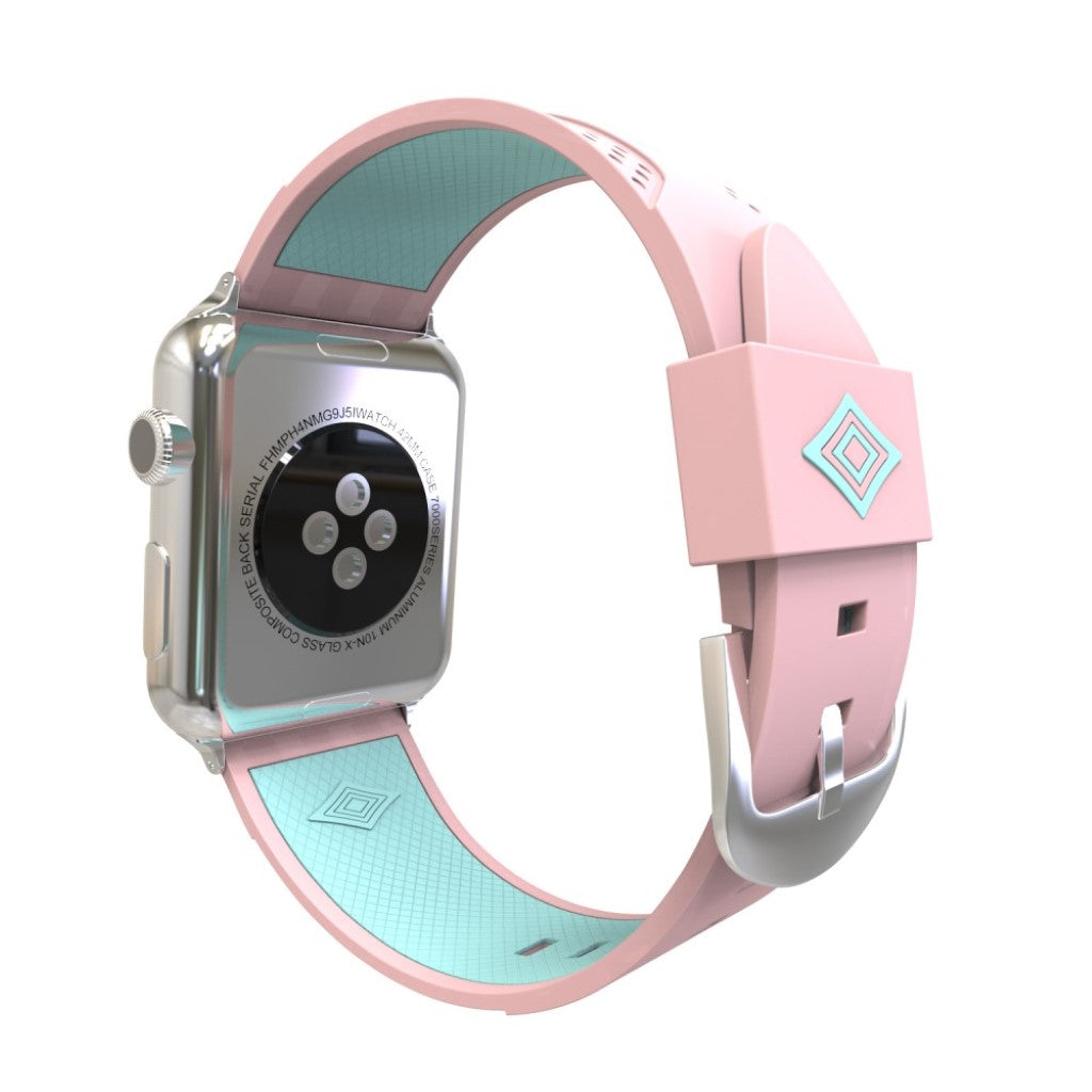 Meget pænt Apple Watch Series 4 44mm Silikone Rem - Flerfarvet#serie_4