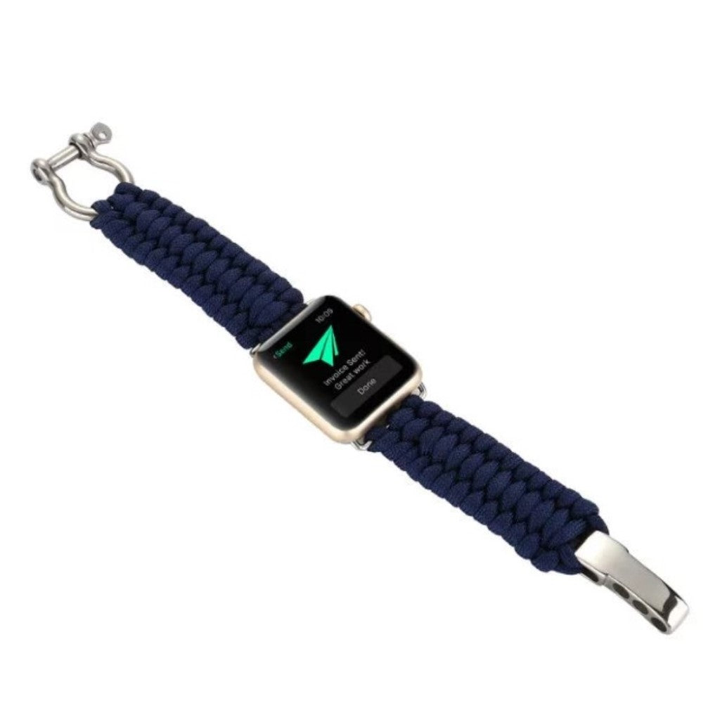 Mega sejt Apple Watch Series 4 44mm Nylon Rem - Blå#serie_6