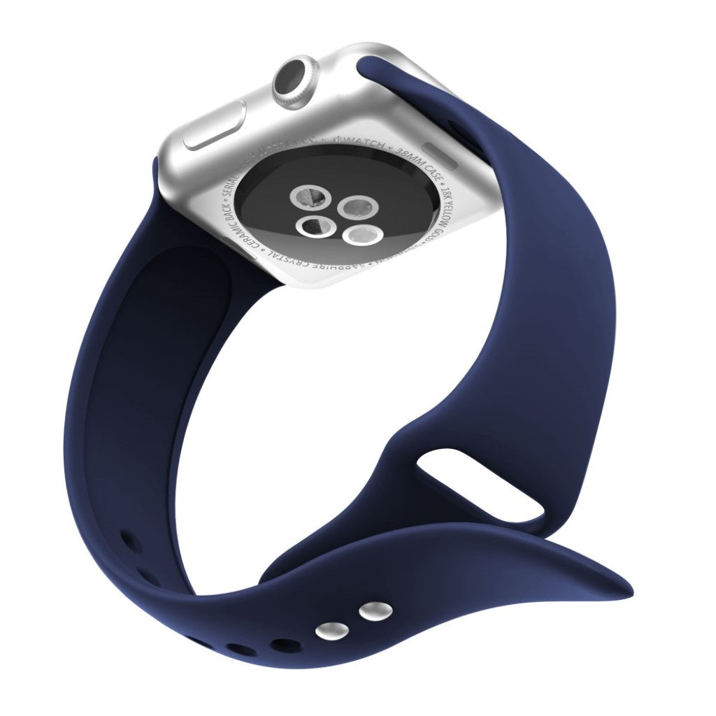 Super fantastisk Apple Watch Series 4 44mm Silikone Rem - Blå#serie_11