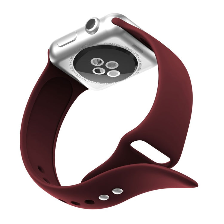 Super fantastisk Apple Watch Series 4 44mm Silikone Rem - Rød#serie_12