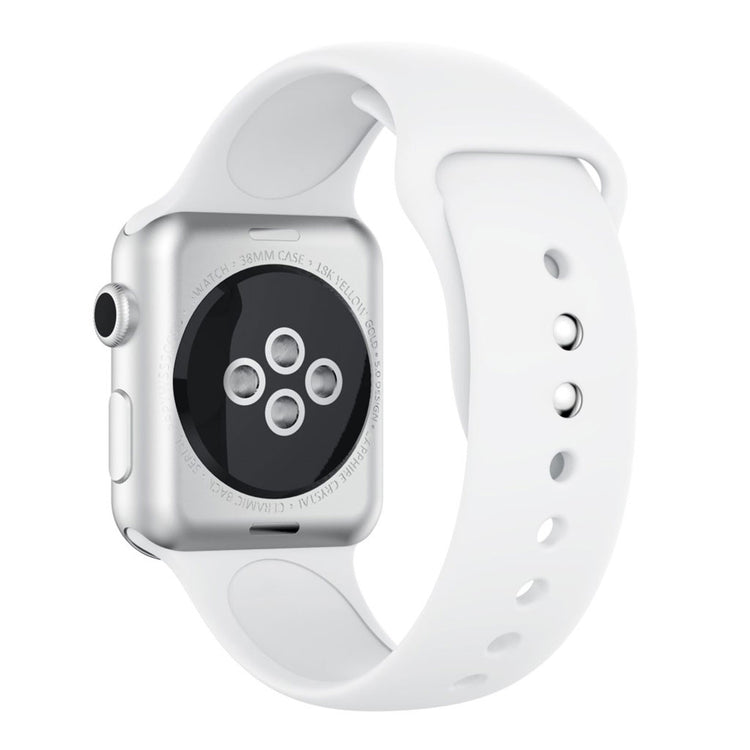 Super fantastisk Apple Watch Series 4 44mm Silikone Rem - Hvid#serie_2