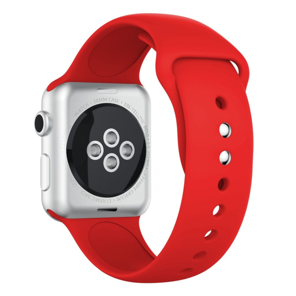 Super fantastisk Apple Watch Series 4 44mm Silikone Rem - Rød#serie_4