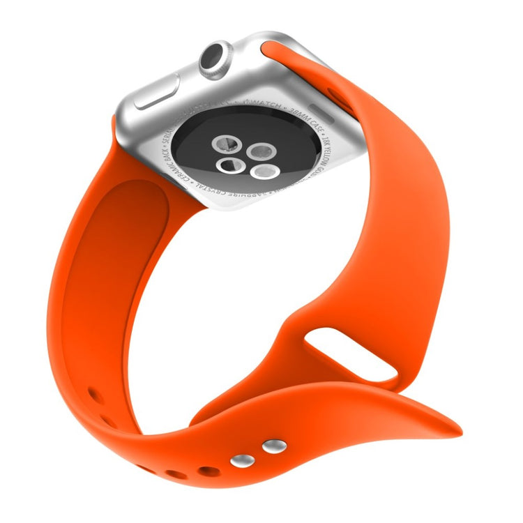 Super fantastisk Apple Watch Series 4 44mm Silikone Rem - Orange#serie_7