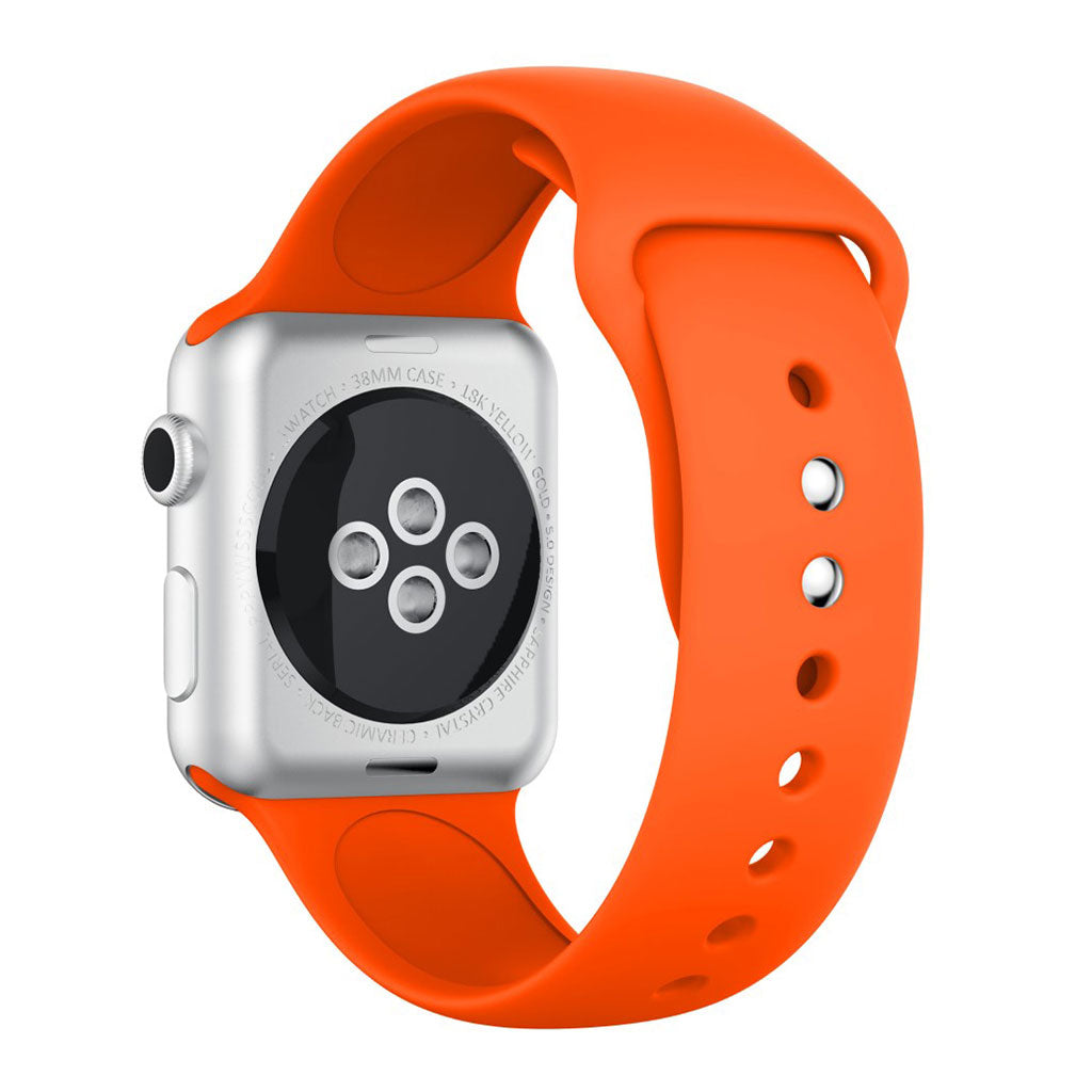 Super fantastisk Apple Watch Series 4 44mm Silikone Rem - Orange#serie_7