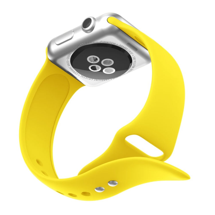 Super fantastisk Apple Watch Series 4 44mm Silikone Rem - Gul#serie_8