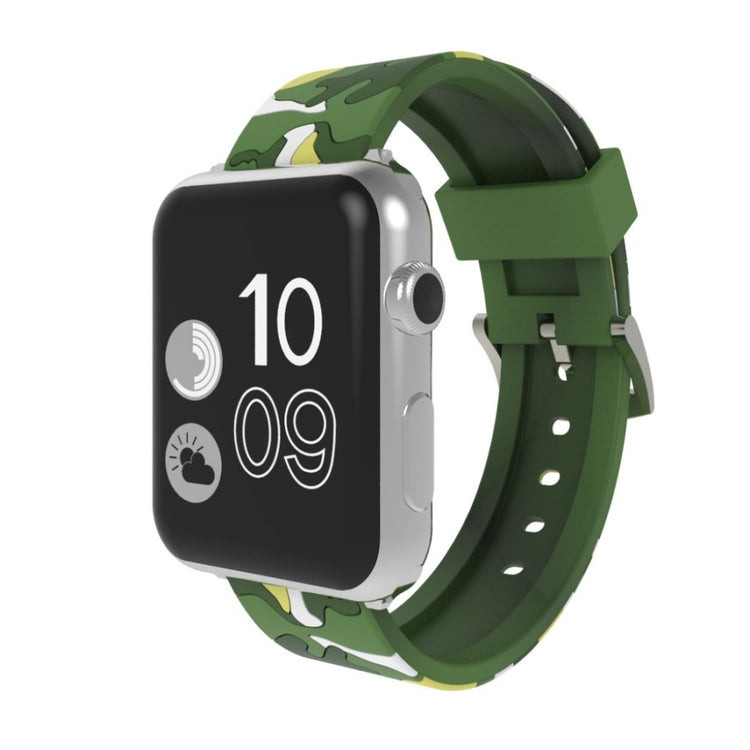 Rigtigt slidstærk Apple Watch Series 4 44mm Silikone Rem - Grøn#serie_1