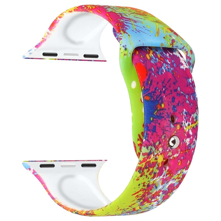 Fed Apple Watch Series 4 44mm Silikone Rem - Flerfarvet#serie_2