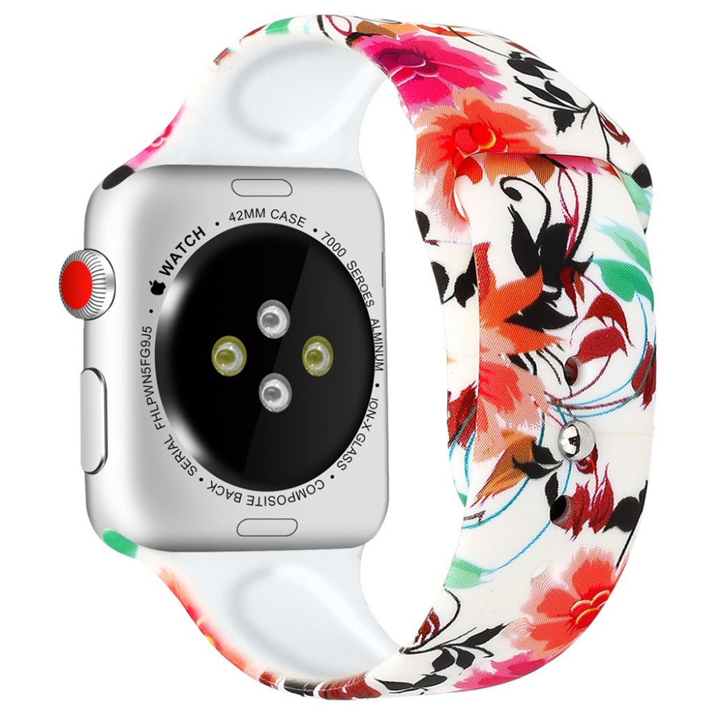 Fed Apple Watch Series 4 44mm Silikone Rem - Flerfarvet#serie_4