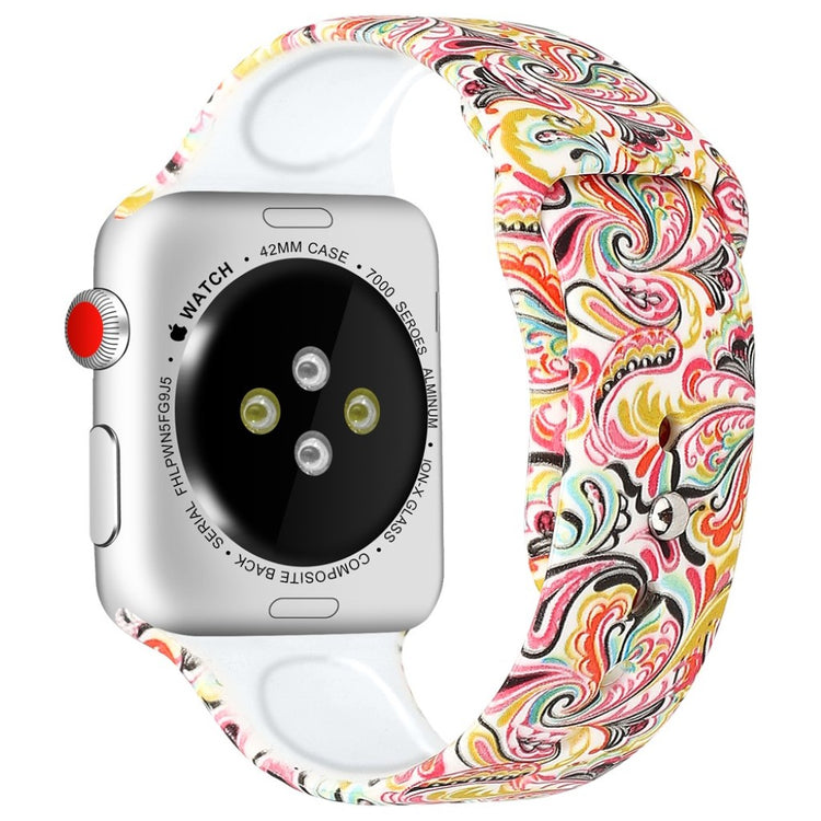 Fed Apple Watch Series 4 44mm Silikone Rem - Flerfarvet#serie_7