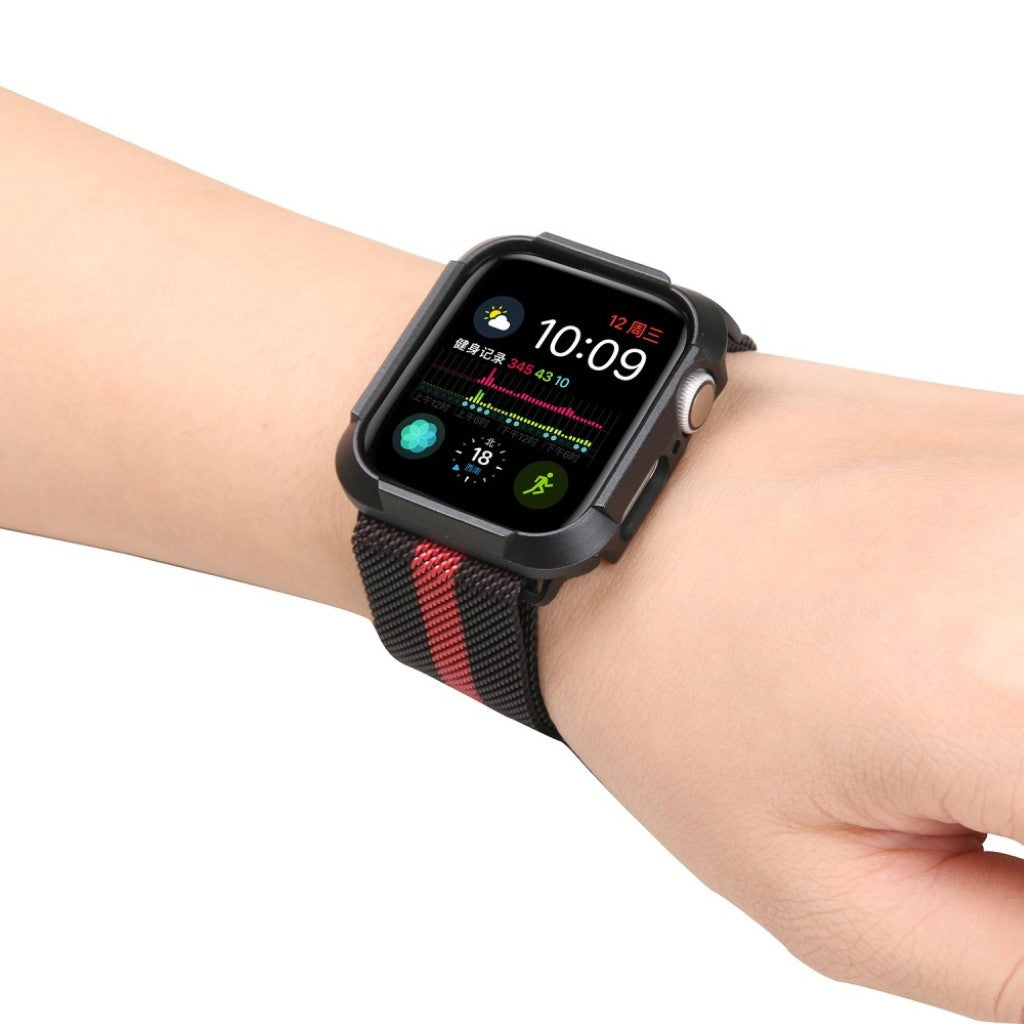 Meget Flot Apple Watch Series 4 44mm Silikone Cover - Sort#serie_1