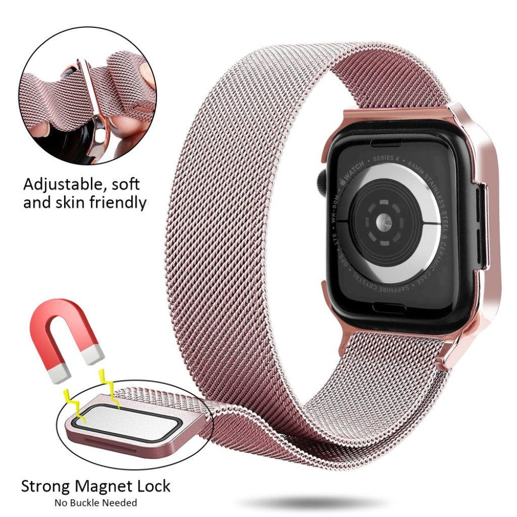 Glimrende Apple Watch Series 4 44mm Metal Rem - Pink#serie_4