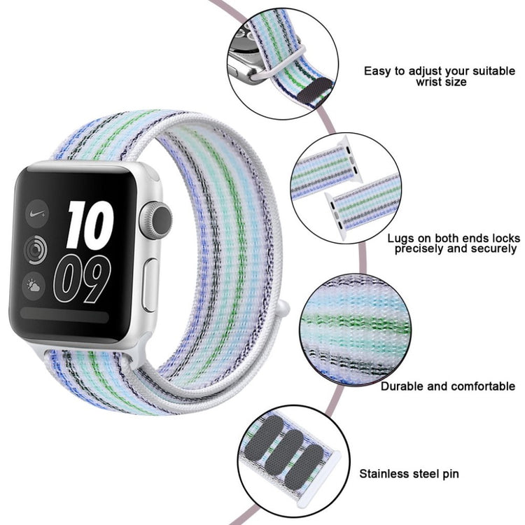 Helt vildt flot Apple Watch Series 4 44mm Nylon Rem - Flerfarvet#serie_8