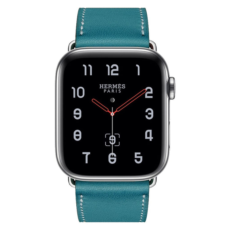 Superflot Apple Watch Series 4 44mm Ægte læder Rem - Blå#serie_4