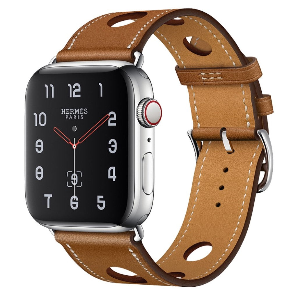 Helt vildt rart Apple Watch Series 4 44mm Ægte læder Rem - Brun#serie_4