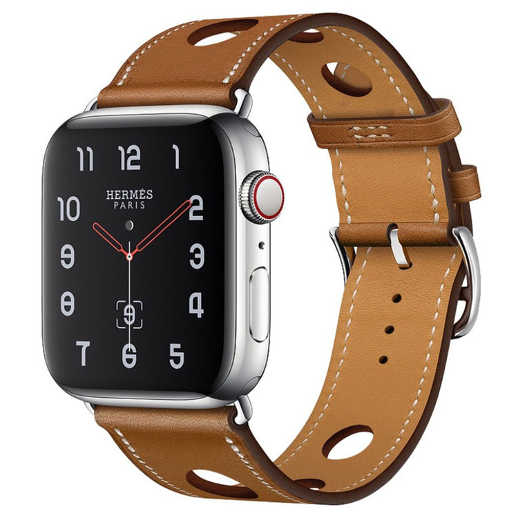 Helt vildt rart Apple Watch Series 4 44mm Ægte læder Rem - Brun#serie_4