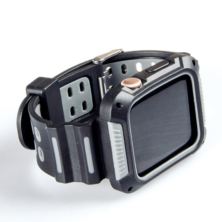 Rigtigt flot Apple Watch Series 4 44mm Silikone Rem - Sort#serie_2