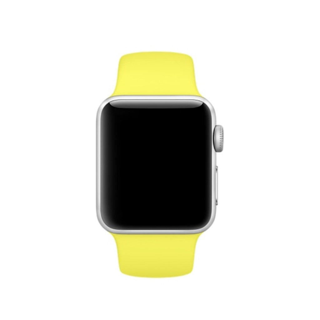Super skøn Apple Watch Series 4 44mm Silikone Rem - Gul#serie_13