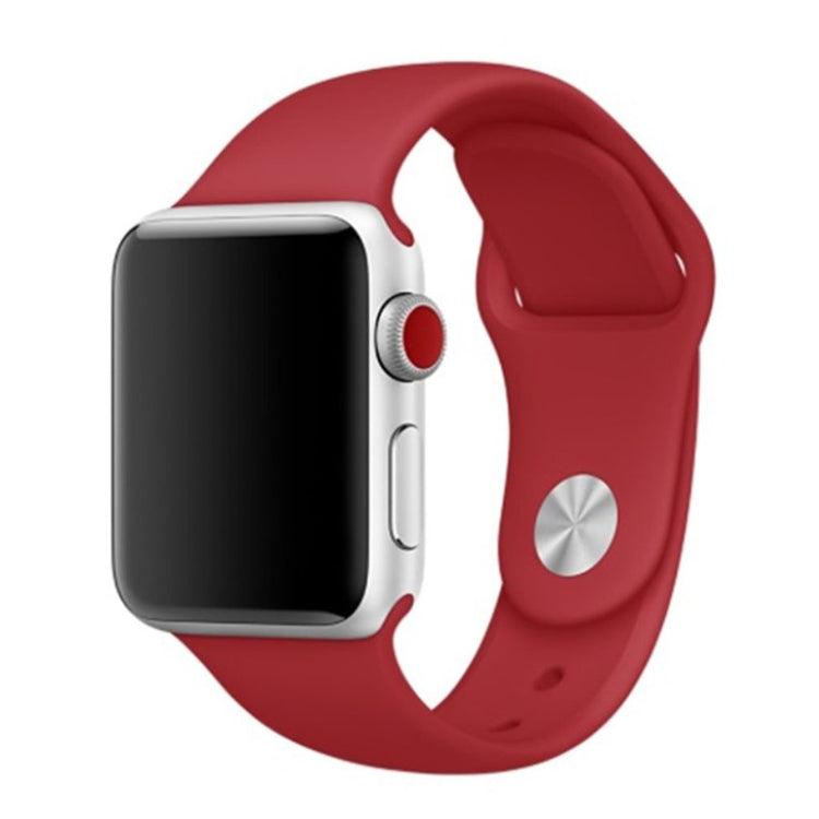 Super skøn Apple Watch Series 4 44mm Silikone Rem - Rød#serie_6