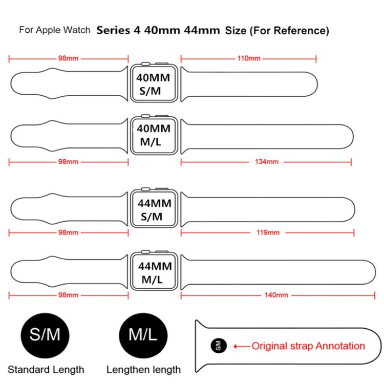 Helt vildt hårdfør Apple Watch Series 4 44mm Silikone Rem - Sort#serie_1