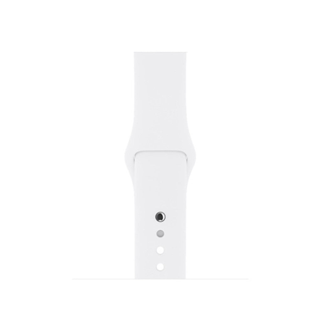 Helt vildt hårdfør Apple Watch Series 4 44mm Silikone Rem - Sølv#serie_2