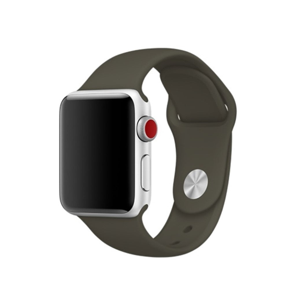 Helt vildt hårdfør Apple Watch Series 4 44mm Silikone Rem - Sølv#serie_24