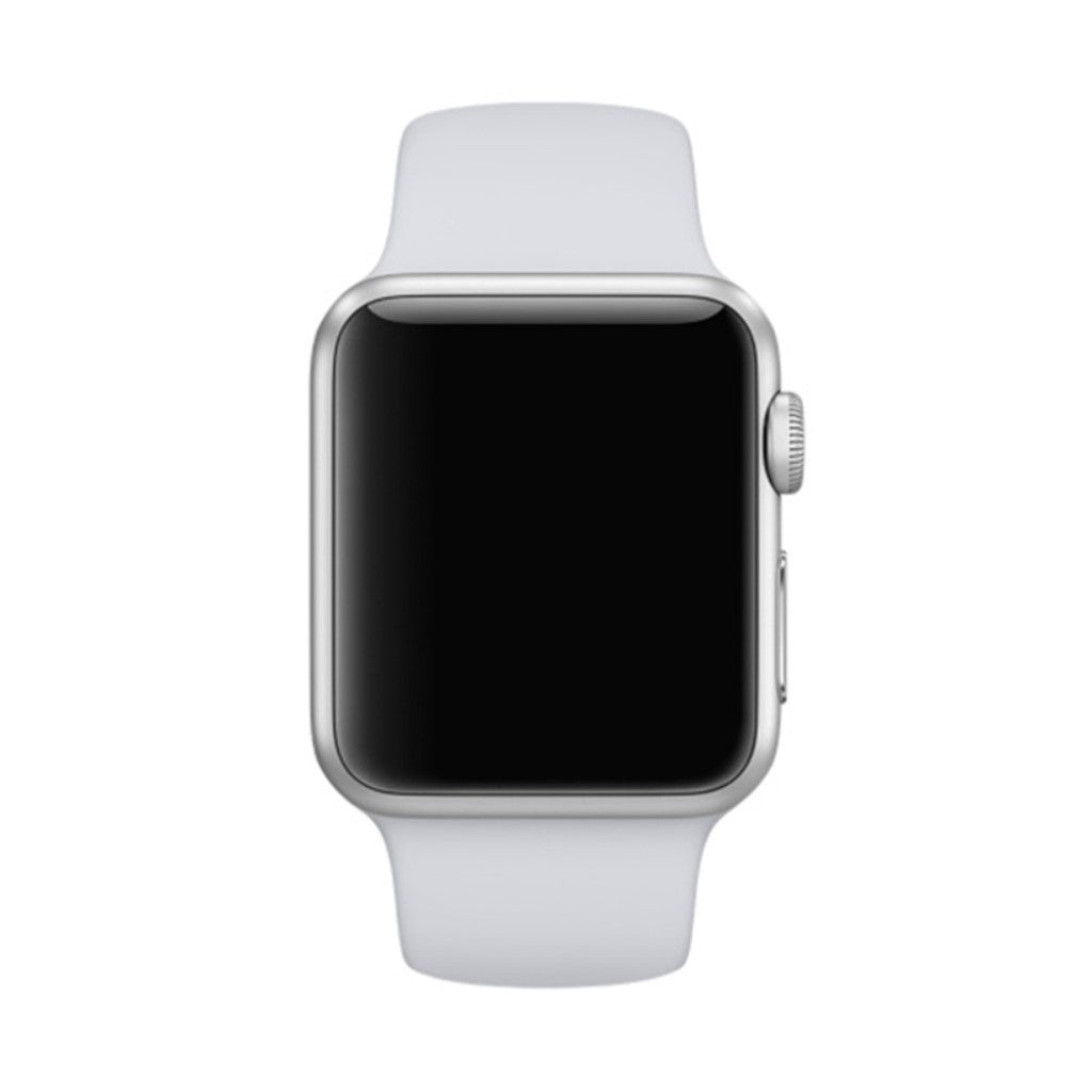 Helt vildt hårdfør Apple Watch Series 4 44mm Silikone Rem - Sølv#serie_5