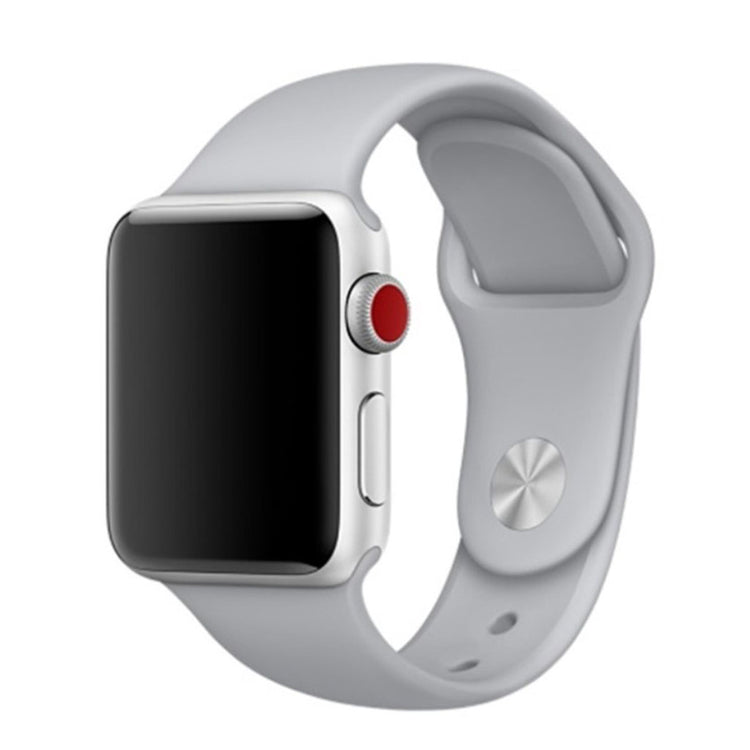 Helt vildt hårdfør Apple Watch Series 4 44mm Silikone Rem - Sølv#serie_5