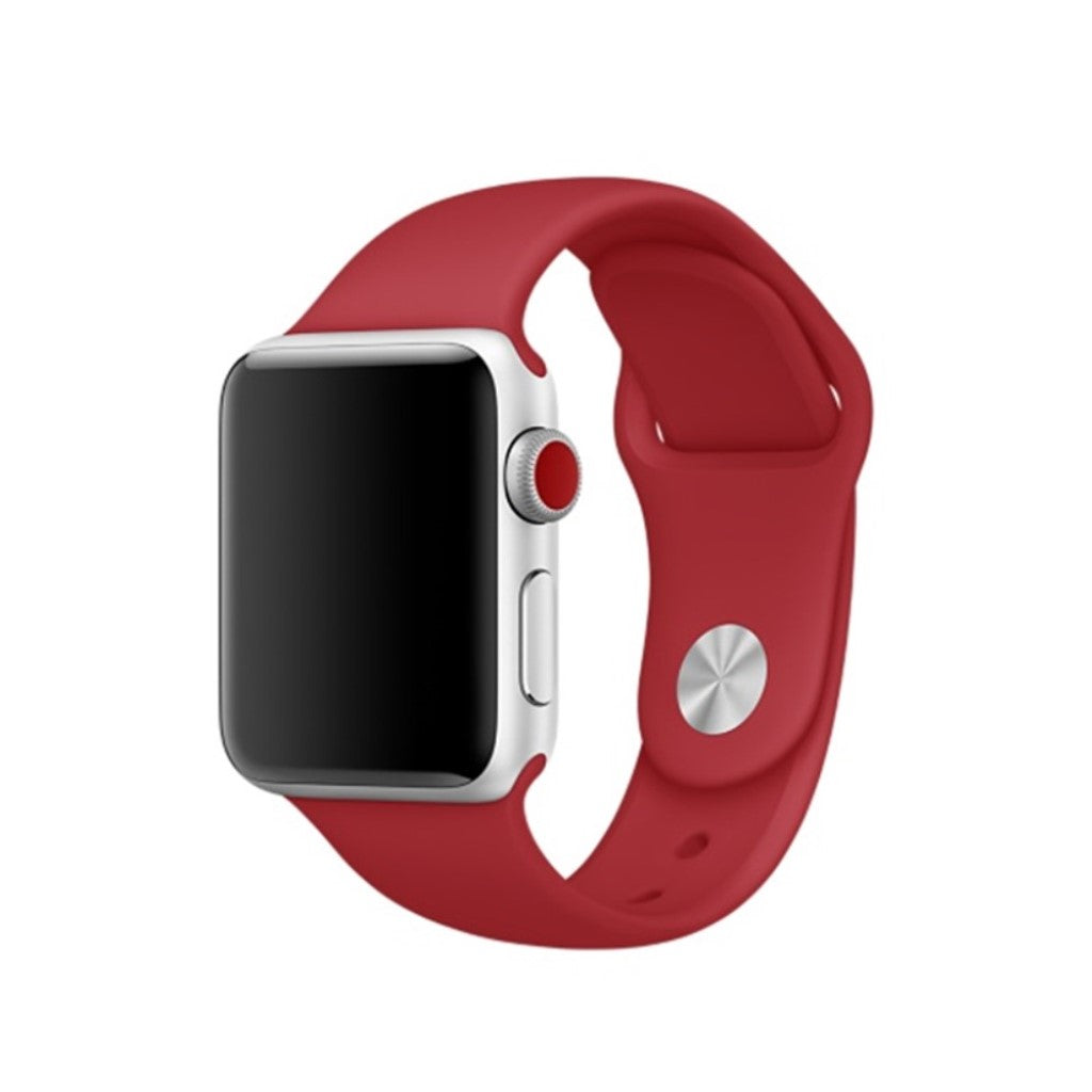 Helt vildt hårdfør Apple Watch Series 4 44mm Silikone Rem - Rød#serie_6