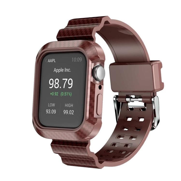 Mega komfortabel Apple Watch Series 4 44mm Silikone Rem - Brun#serie_4
