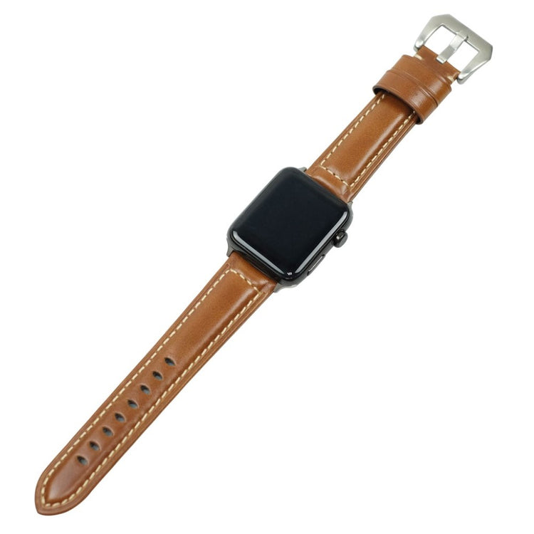 Vildt fed Apple Watch Series 4 44mm Ægte læder Rem - Brun#serie_4