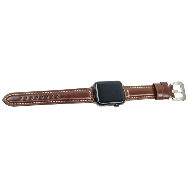 Vildt fed Apple Watch Series 4 44mm Ægte læder Rem - Brun#serie_5
