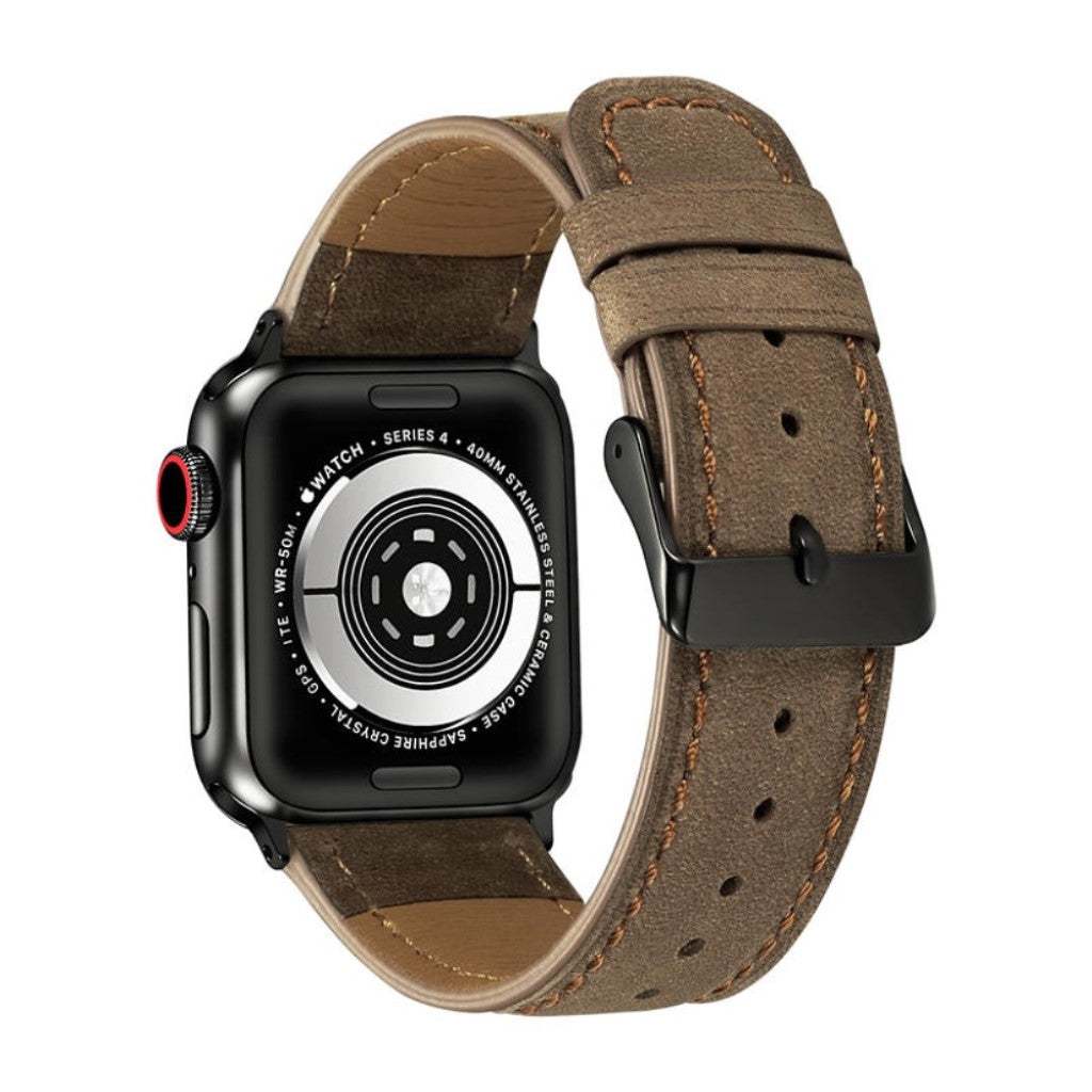 Vildt fantastisk Apple Watch Series 4 44mm Ægte læder Rem - Brun#serie_3