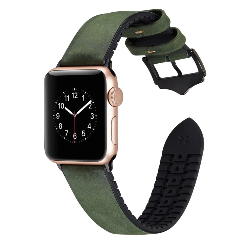 Rigtigt fantastisk Apple Watch Series 4 44mm Kunstlæder Rem - Grøn#serie_3
