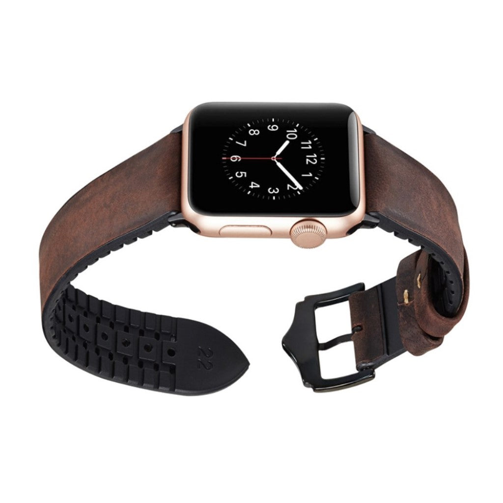 Rigtigt fantastisk Apple Watch Series 4 44mm Kunstlæder Rem - Brun#serie_4