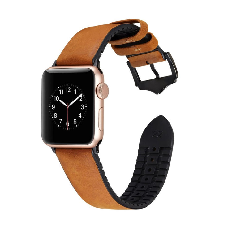 Rigtigt fantastisk Apple Watch Series 4 44mm Kunstlæder Rem - Brun#serie_5
