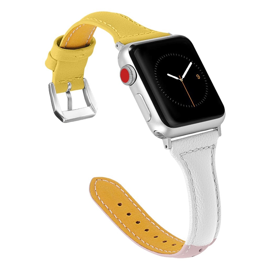 Skøn Apple Watch Series 4 44mm Ægte læder Rem - Flerfarvet#serie_1