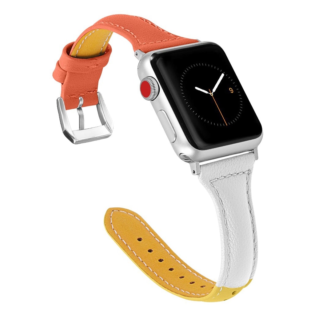 Skøn Apple Watch Series 4 44mm Ægte læder Rem - Flerfarvet#serie_2