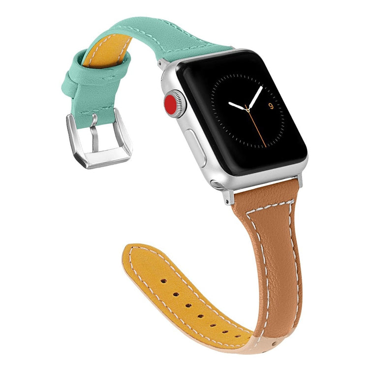 Skøn Apple Watch Series 4 44mm Ægte læder Rem - Flerfarvet#serie_5