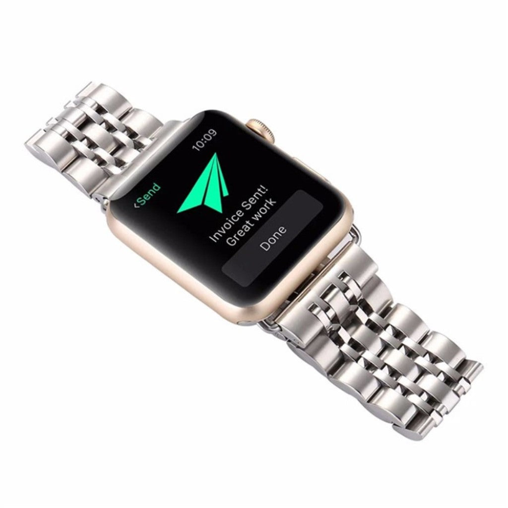 Super fint Apple Watch Series 4 44mm Metal Rem - Sølv#serie_2