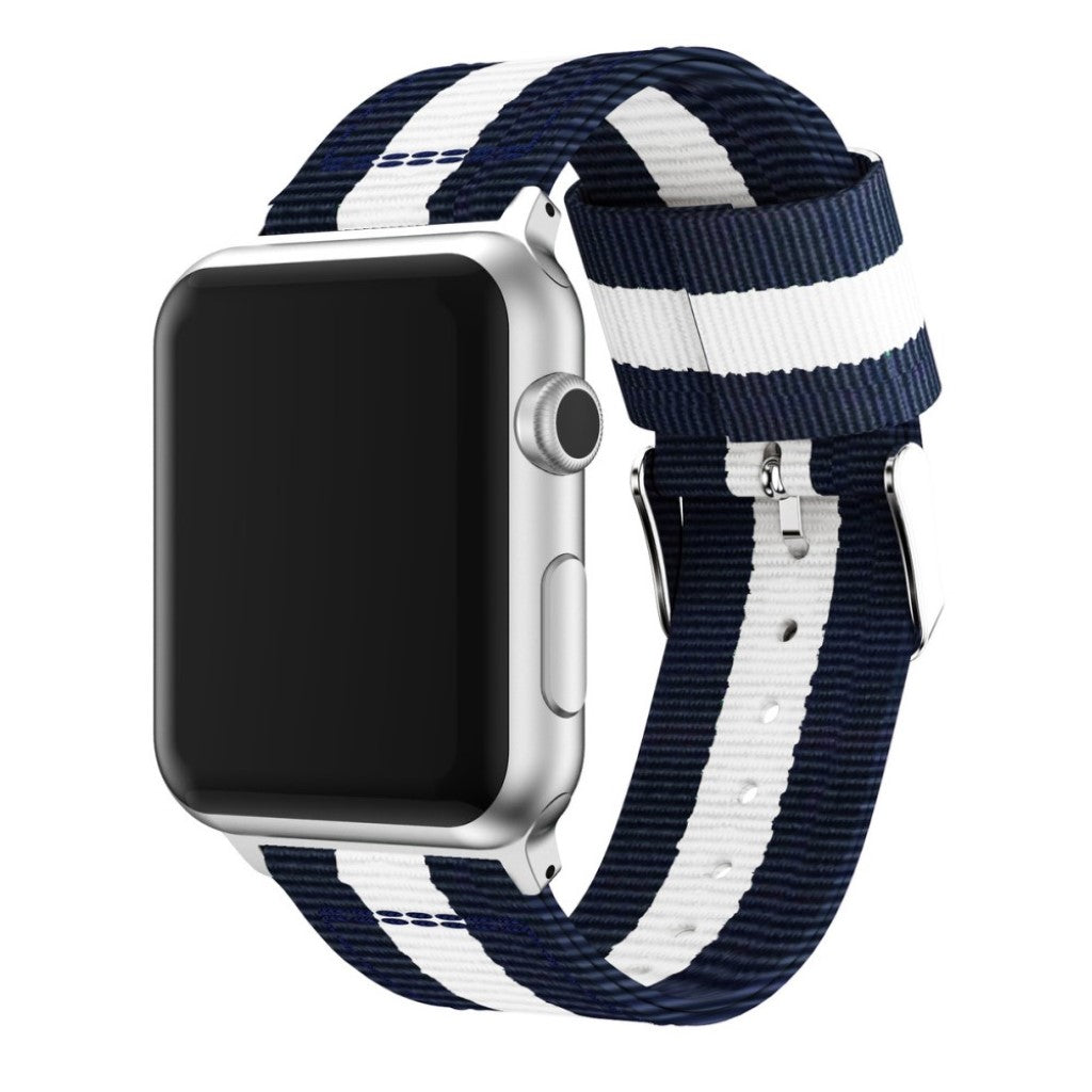 Rigtigt holdbart Apple Watch Series 4 44mm Nylon Rem - Blå#serie_4