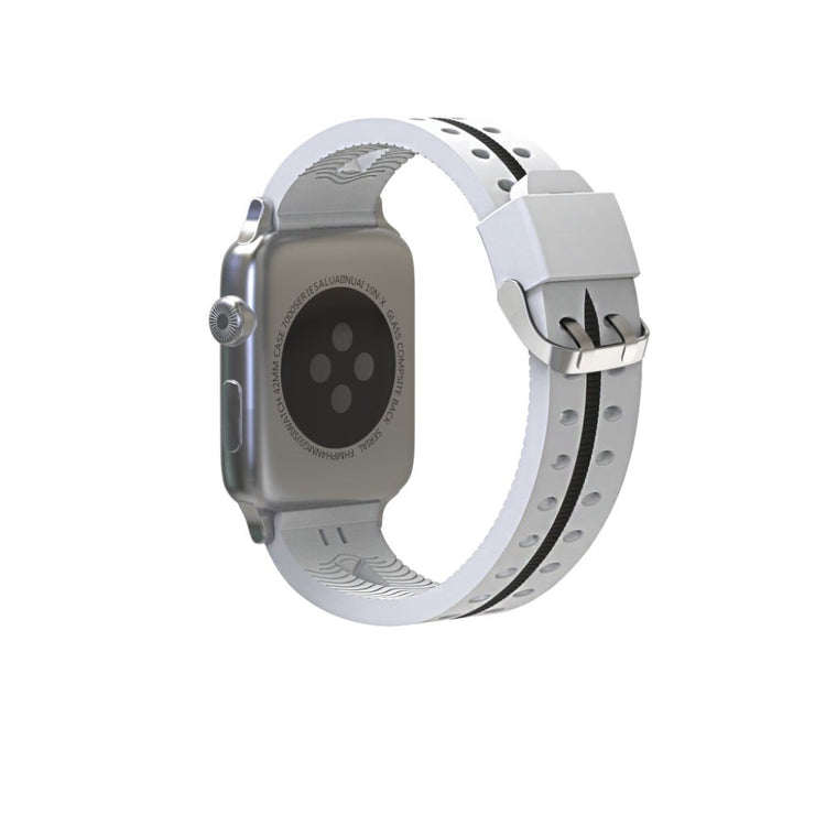 Fremragende Apple Watch Series 4 44mm Silikone Rem - Hvid#serie_2