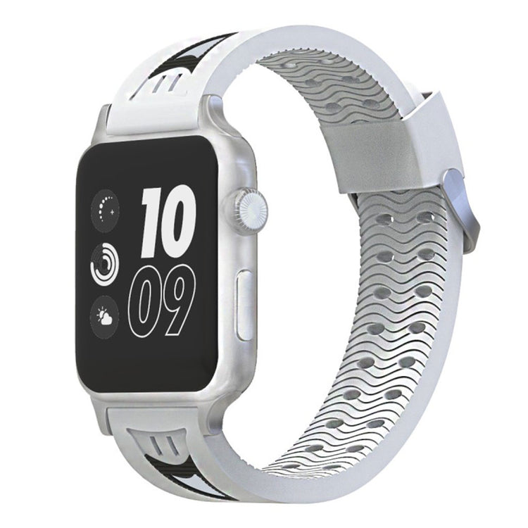 Fremragende Apple Watch Series 4 44mm Silikone Rem - Hvid#serie_2