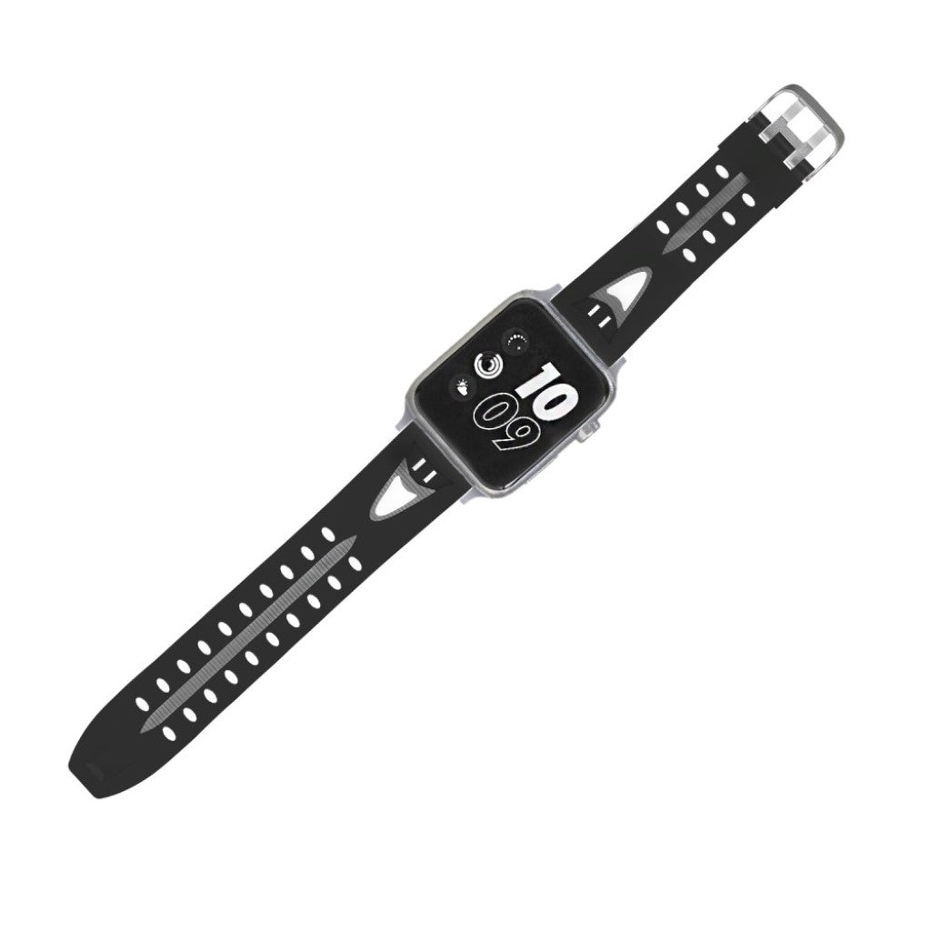 Fremragende Apple Watch Series 4 44mm Silikone Rem - Sort#serie_3