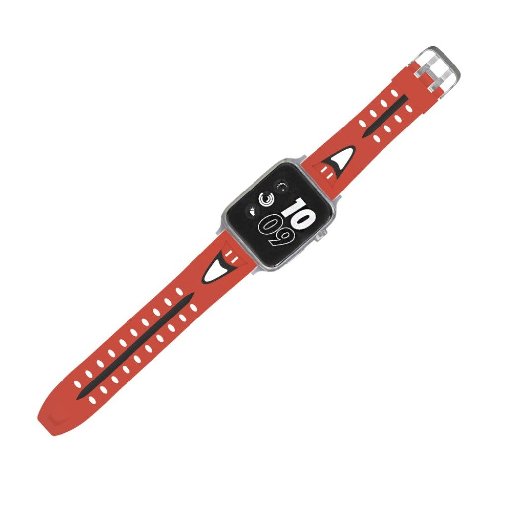 Fremragende Apple Watch Series 4 44mm Silikone Rem - Rød#serie_4